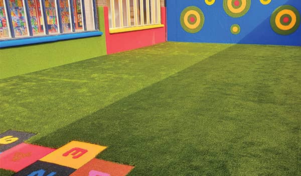 image of a safe courtyard with SchoolsGrass