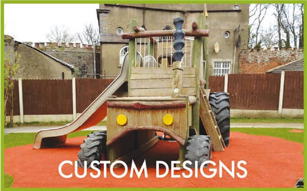 image of SchoolsGrass free play area with custom designs outside in a school