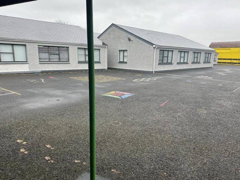 image of school playground before artificial grass