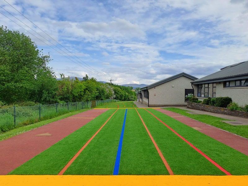 image of play area in Special Needs school - after installation of artificial grass