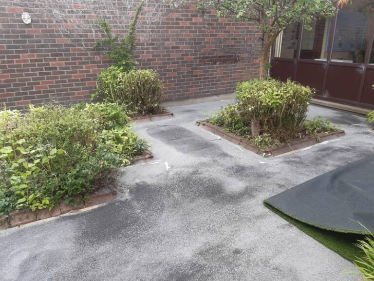 image of small school courtyard in Tallaght before artificial grass installed