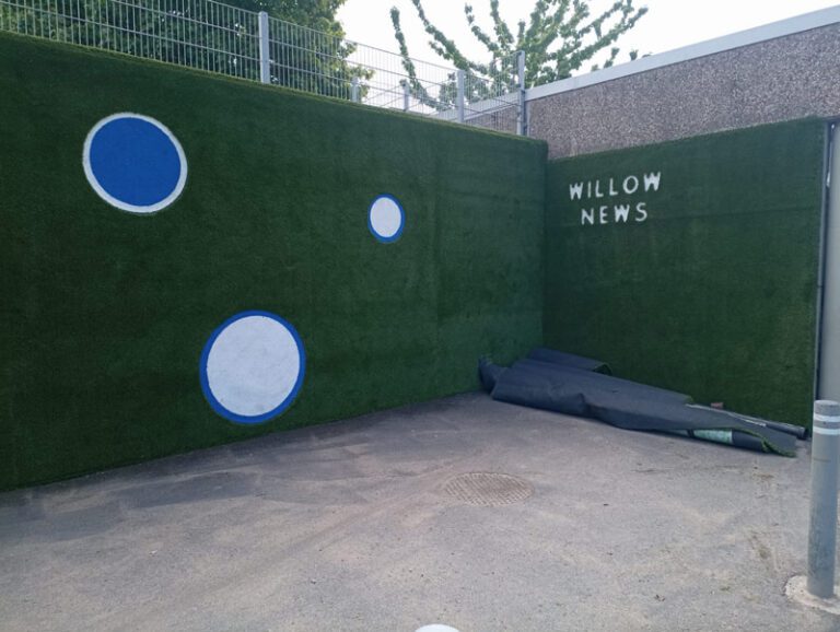 Willow Boys School Artificial Grass Ball Wall