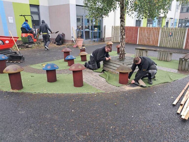 Image of Artificial Grass Holywell Educate Together ASD Sensory Playarea