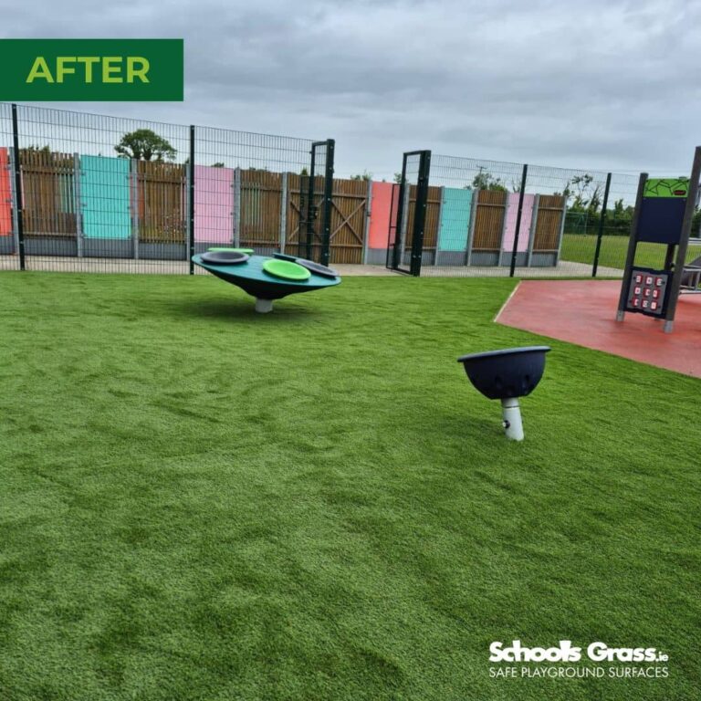 This is an image of artificial grass in an ASD unit playground - After