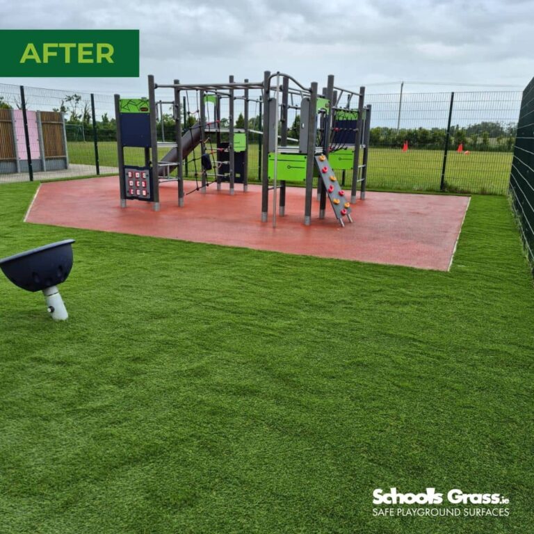 This is an image of artificial grass in an ASD unit playground - After