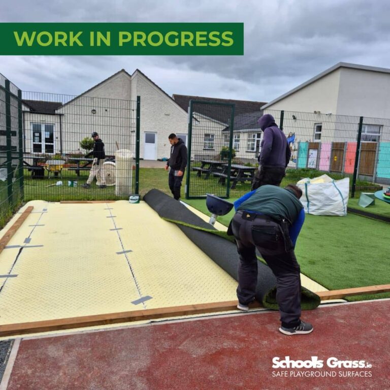 This is an image of artificial grass in an ASD unit playground - WIP