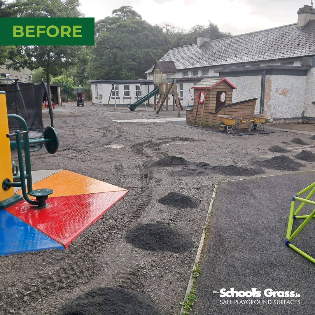 image of schools grass Saplings Special School BEFORE