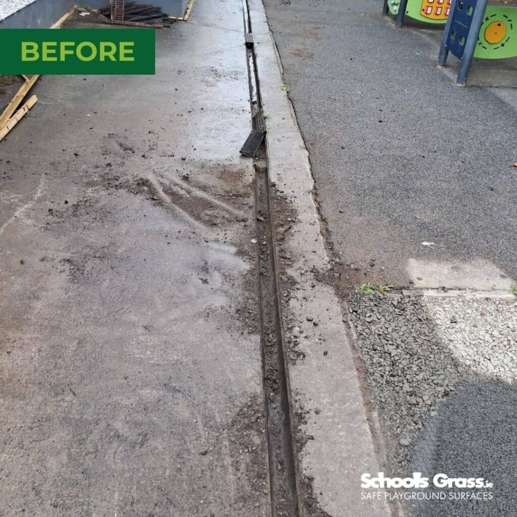 image of schools grass Saplings Special School BEFORE