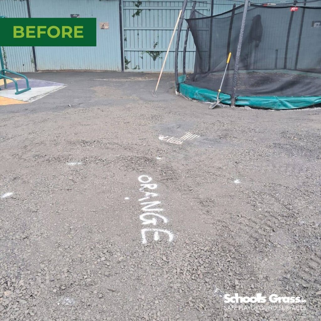 image of schools grass Saplings Special School BEFORE